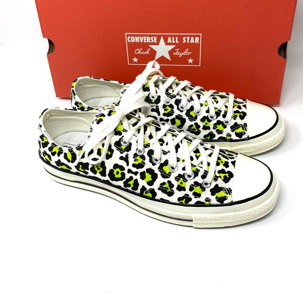 💖MEGA SALE💖Converse CHUCK 70 OX EGRET Black Leopard Print Low Men's 164410C - Picture 7 of 11